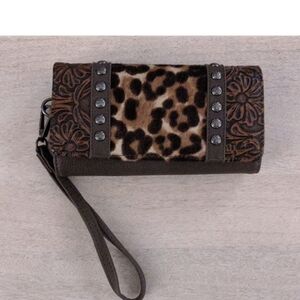 Trinity Ranch Line By Montana West Floral Tooled Collection Leopard Print READ